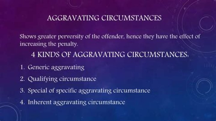 Aggravating circumstance - How To Discuss