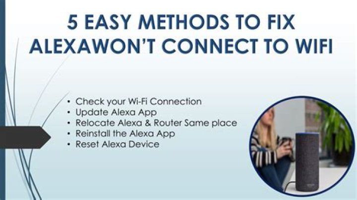 Alexa won t connect to wifi