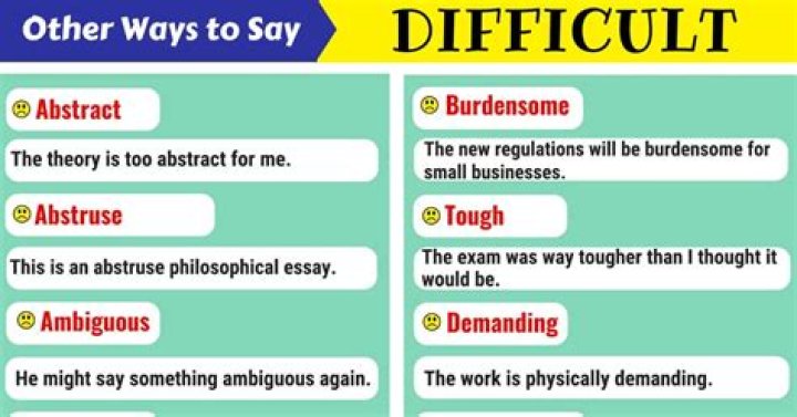 Another Word For Difficult - How To Discuss