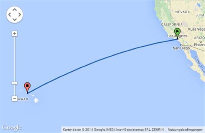 California to hawaii flight time