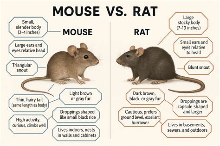 Difference between rat and mouse