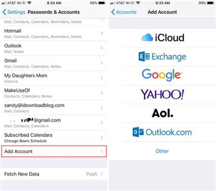 How to add email to iphone