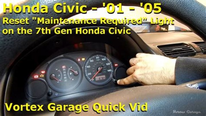 How To Clear The Maintenance-Required Light On 2003 Honda Civic