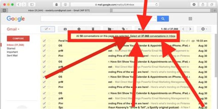 How to delete all unread emails in gmail
