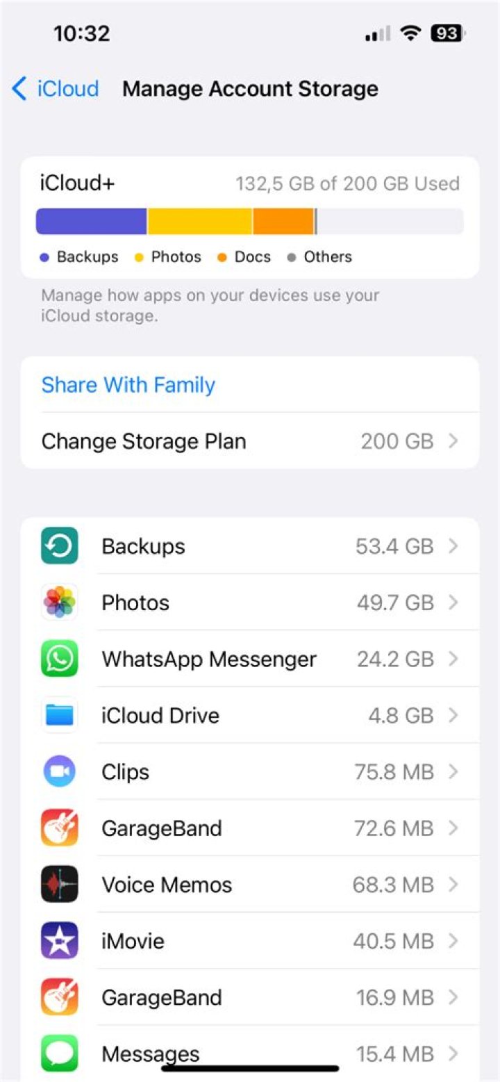 How to delete icloud storage