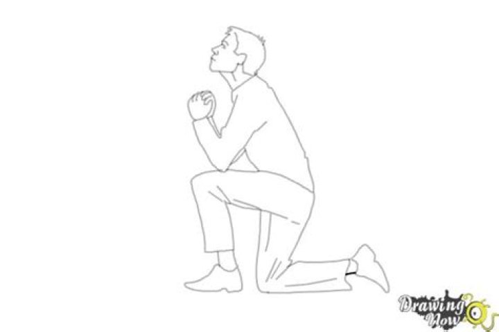 How To Draw A Person On Their Knees