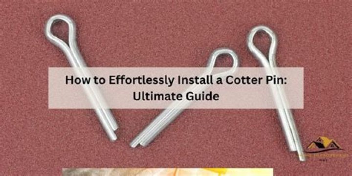 How To Install A Cotter Pin