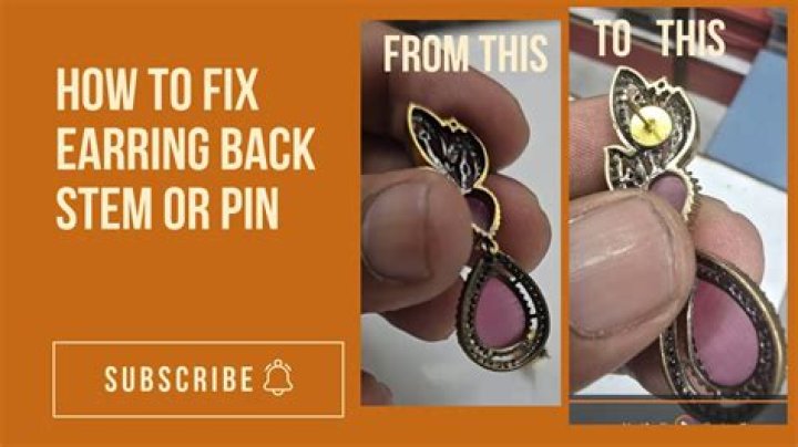 How To Repair A Broken Earring Post
