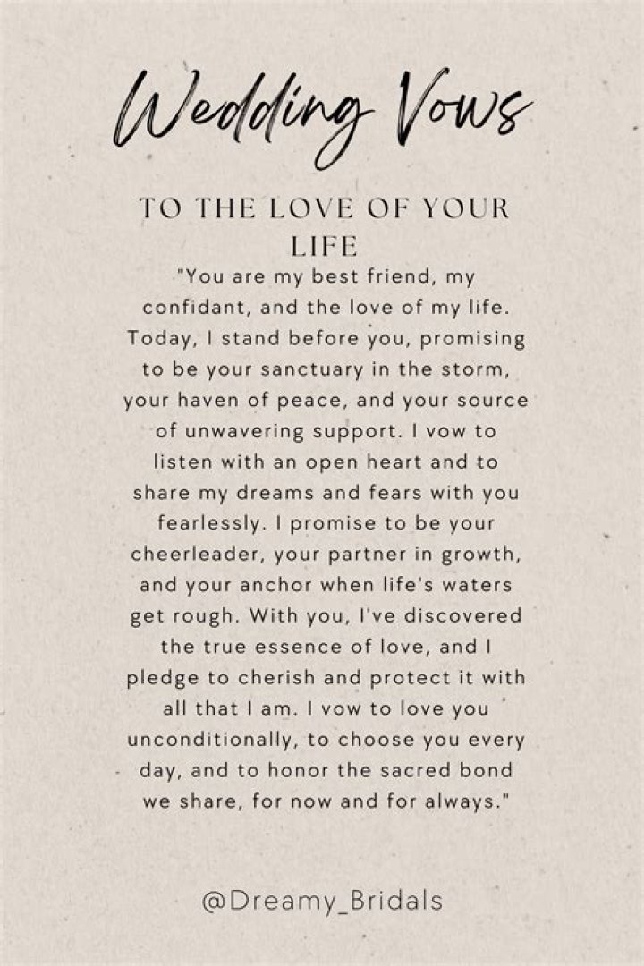 Marriage vows for her - How To Discuss