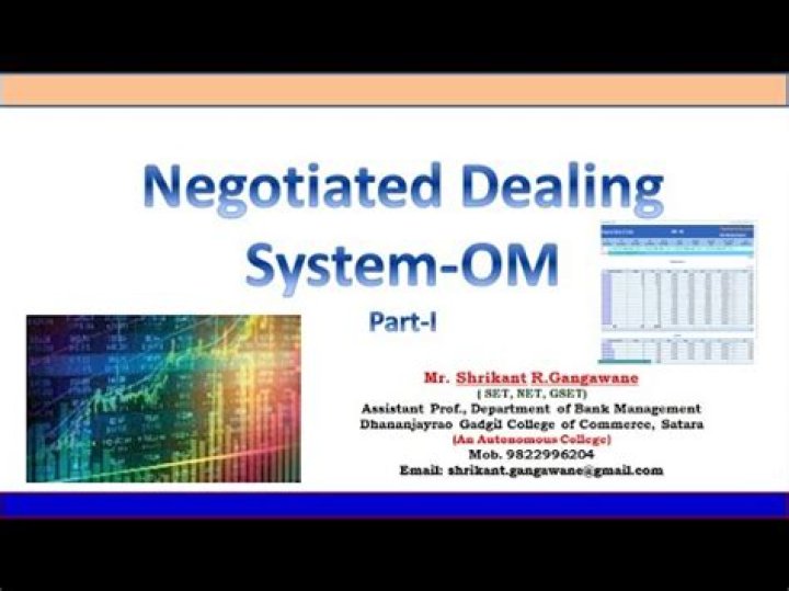 Negotiated Dealing System (NDS) - How To Discuss