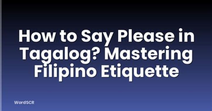 Please In Tagalog - How To Discuss