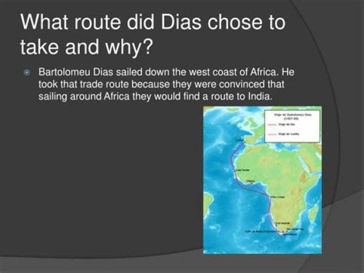 Question: Where Did Dias Route Stop