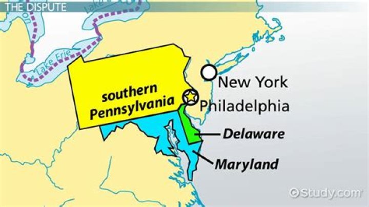 Question: Where Is The Mason Dixon Line Located On A Map