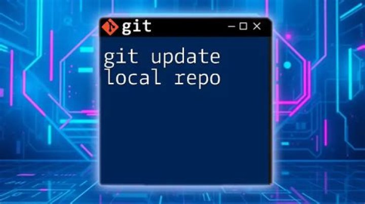 Quick Answer: How To Update Local Repo Git