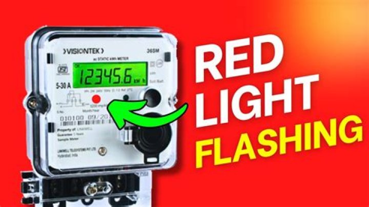 Red Light On Electricity Meter