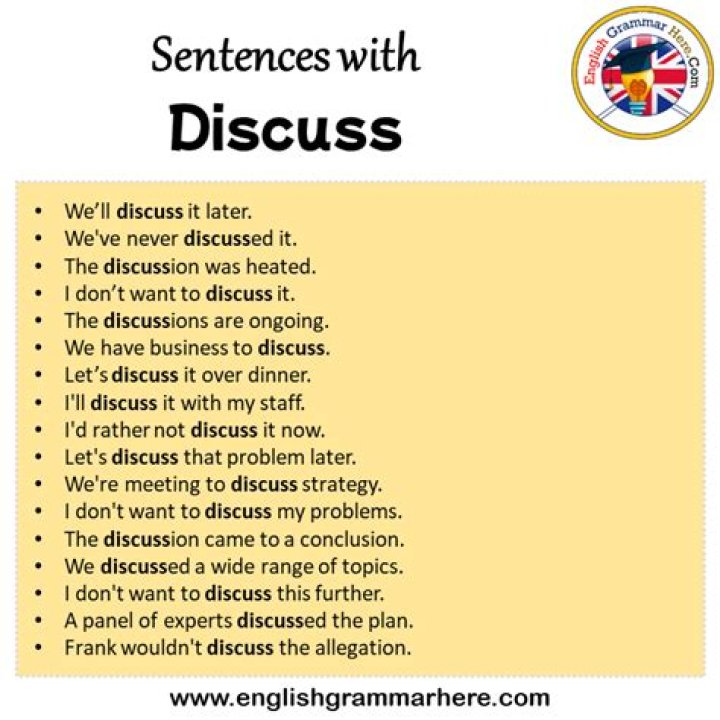 Sentence - How To Discuss
