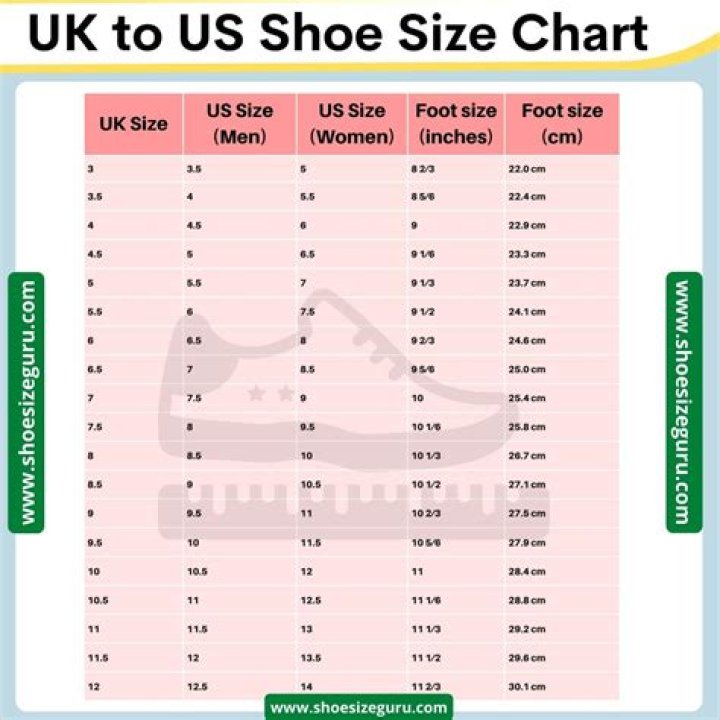 Uk size 8 in us shoes
